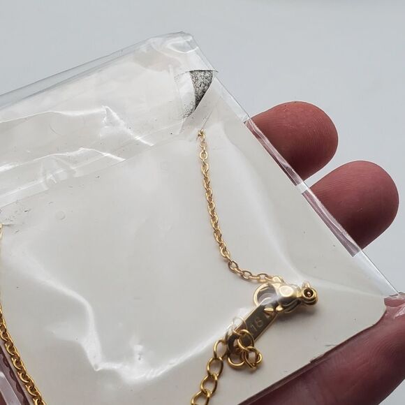 GoldĀ platedāinitial Jā customized necklace nwt - Picture 3 of 3